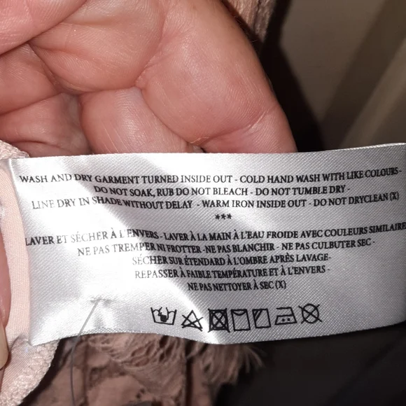 KEEPSAKE Lace Cutout Minidress Pink Nude Eyelash Lace Ballet Coquette Rose L 10 - Picture 10 of 12